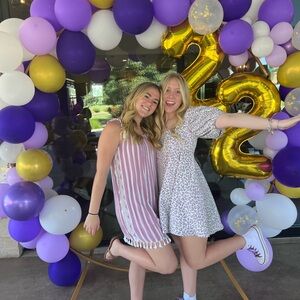 Buddy Love Purple and white Mini Dress